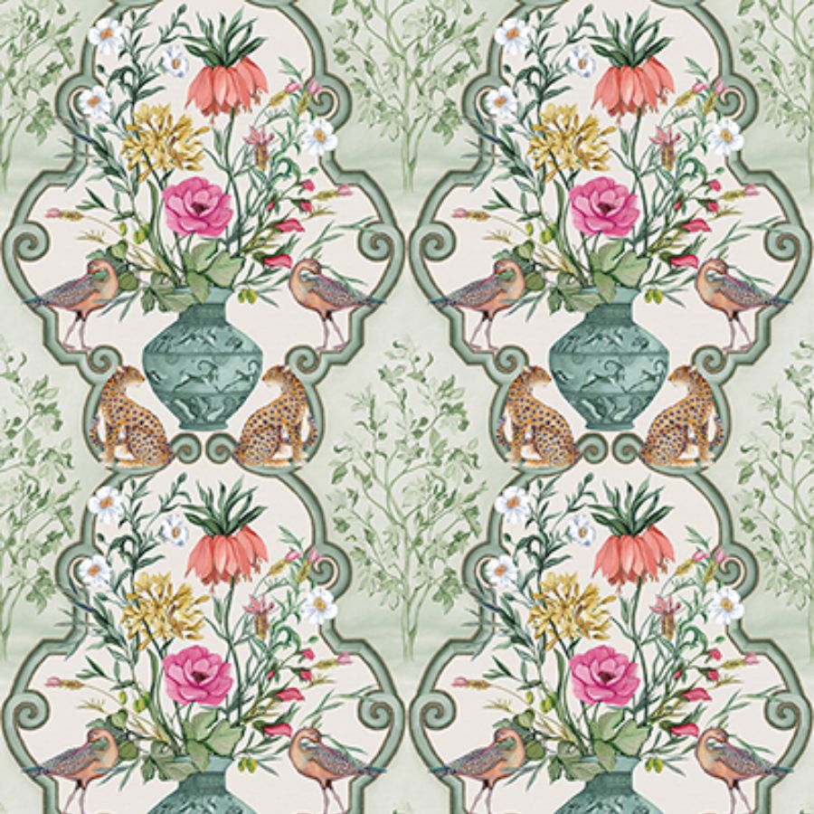 Purchase W8031-03 | Ananda Sundara Sage /Pink - Osborne & Little Wallpaper