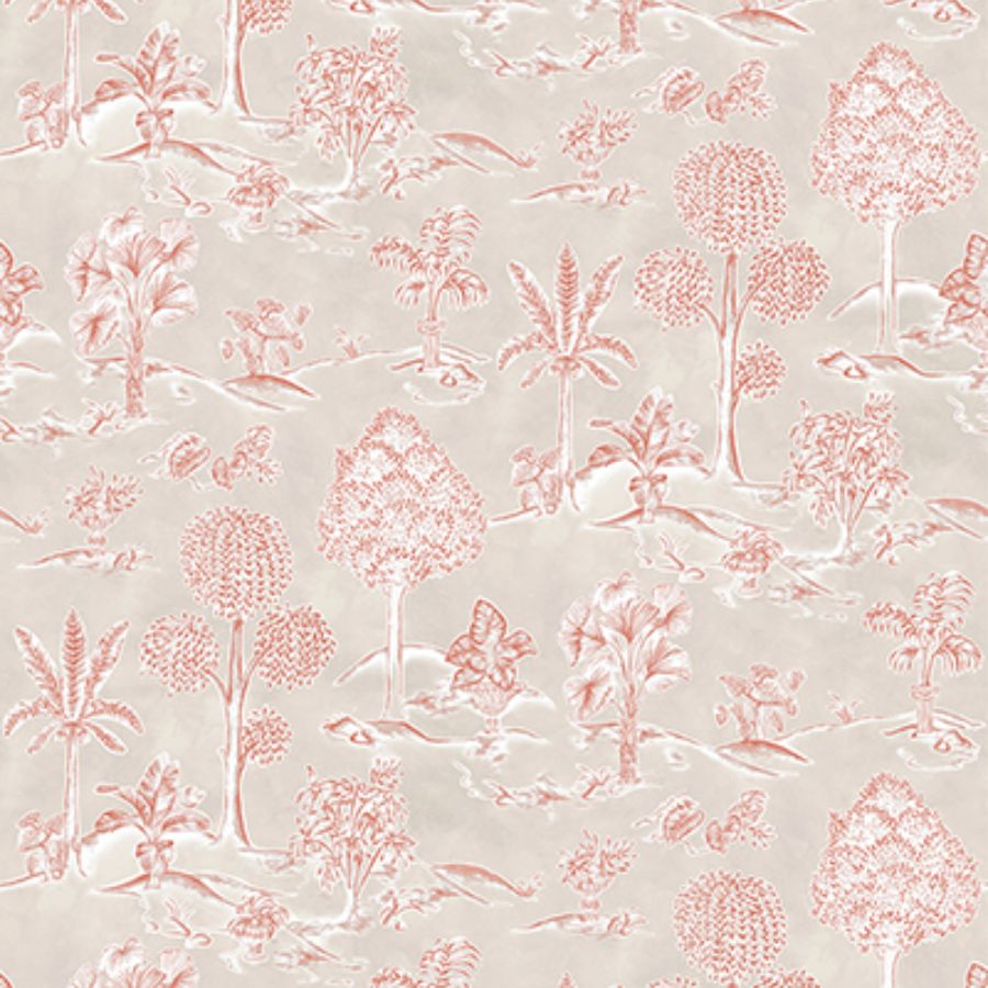 Purchase W8033-04 | Ananda Karuna Taupe/Terracotta - Osborne & Little Wallpaper
