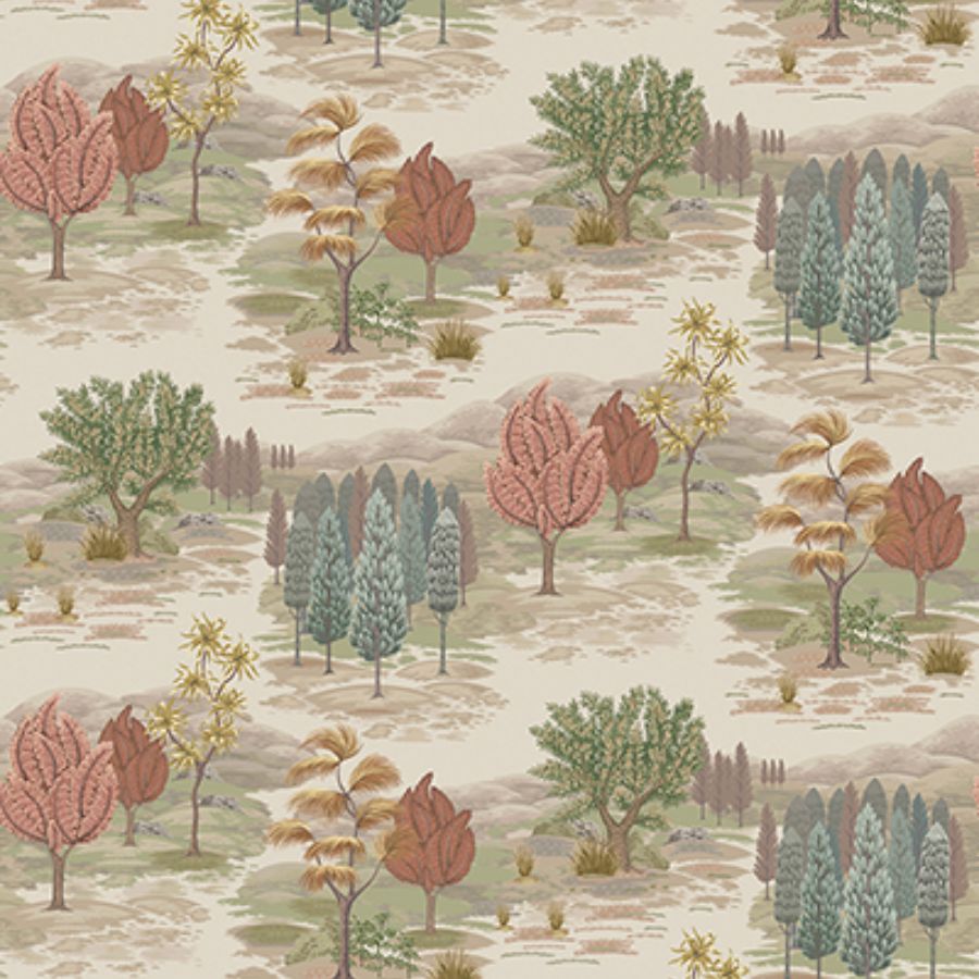 Purchase W8035-03 | Ananda Monteverde Olive/Terracotta - Osborne & Little Wallpaper