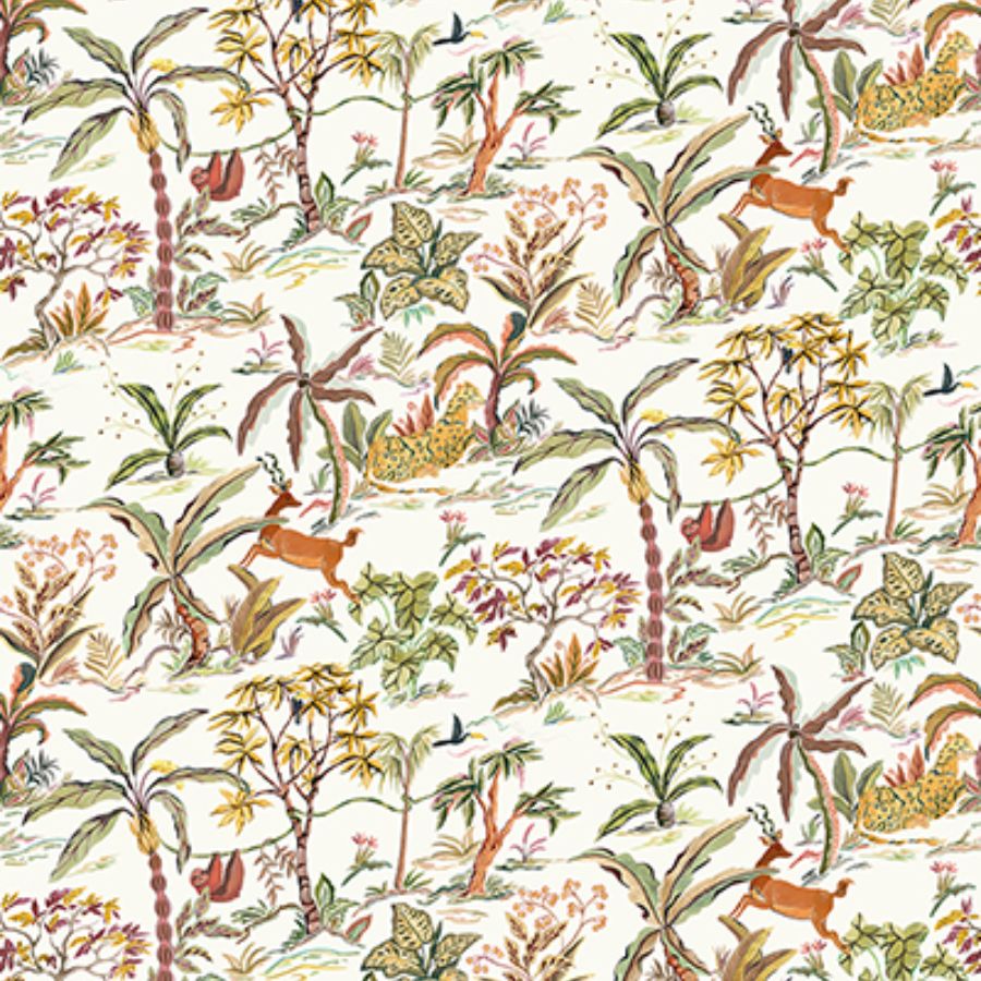 Purchase W8036-03 | Ananda Salento Olive/Terracotta - Osborne & Little Wallpaper
