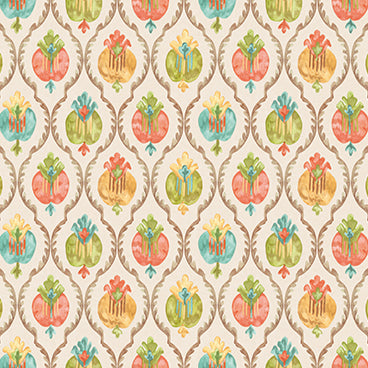 Purchase W8121-04 | Belvedere Mysore Ivory/Terracotta - Osborne & Little Wallpaper