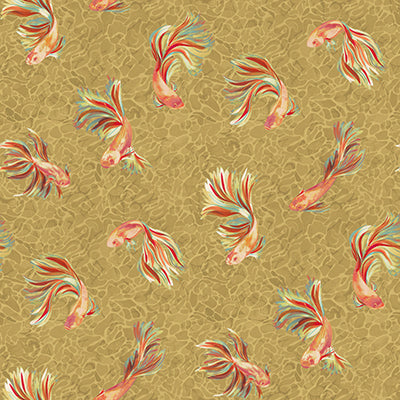 Purchase W8123-01 | Belvedere Aquaria Metallic Gold - Osborne & Little Wallpaper