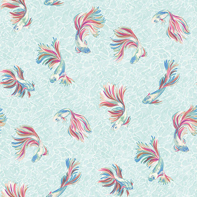 Purchase W8123-03 | Belvedere Aquaria Mediterranean/Magenta - Osborne & Little Wallpaper