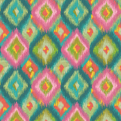 Purchase W8124-01 | Belvedere Xanadu Teal/Pink - Osborne & Little Wallpaper