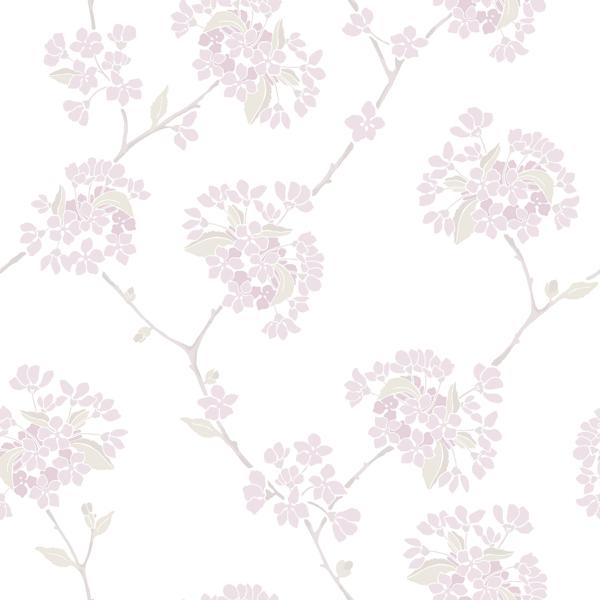 Sample - Wdr1014-Wt | Wilma, Pink Botanical - Winfield Thybony Wallpaper - Wdr1014.Wt.0