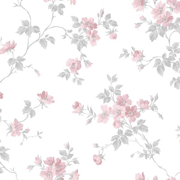 Sample - Wdr1017-Wt | Charlotta, Pink Botanical - Winfield Thybony Wallpaper - Wdr1017.Wt.0