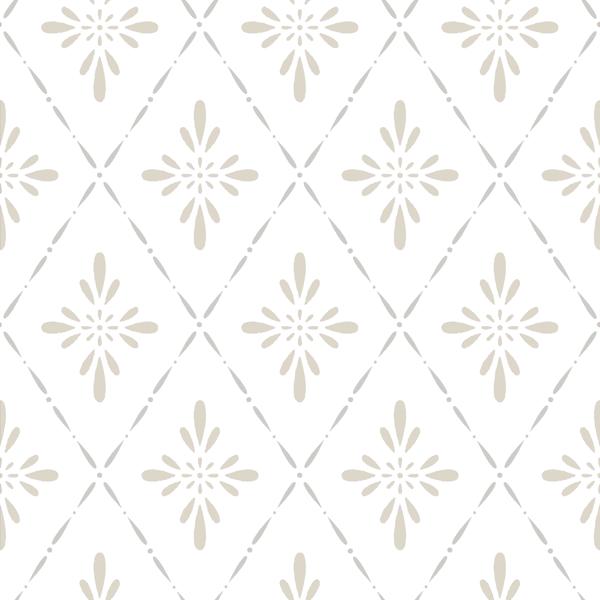 Sample - Wdr1057-Wt | Trelliage, Grey Diamond - Winfield Thybony Wallpaper - Wdr1057.Wt.0