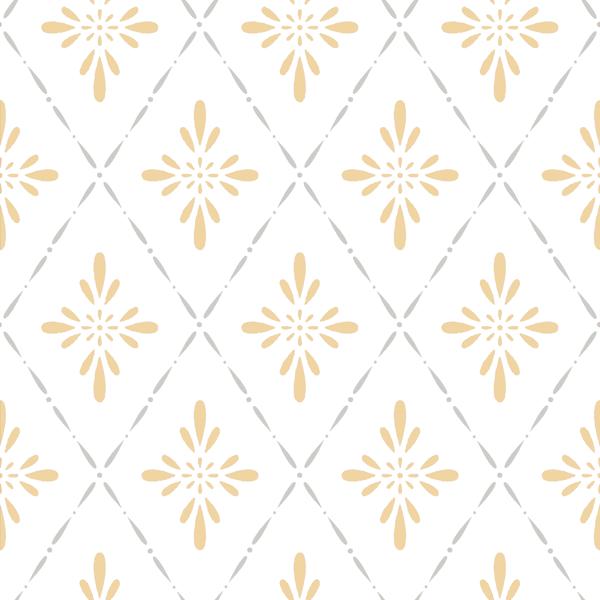 Sample - Wdr1060-Wt | Trelliage, Yellow Diamond - Winfield Thybony Wallpaper - Wdr1060.Wt.0