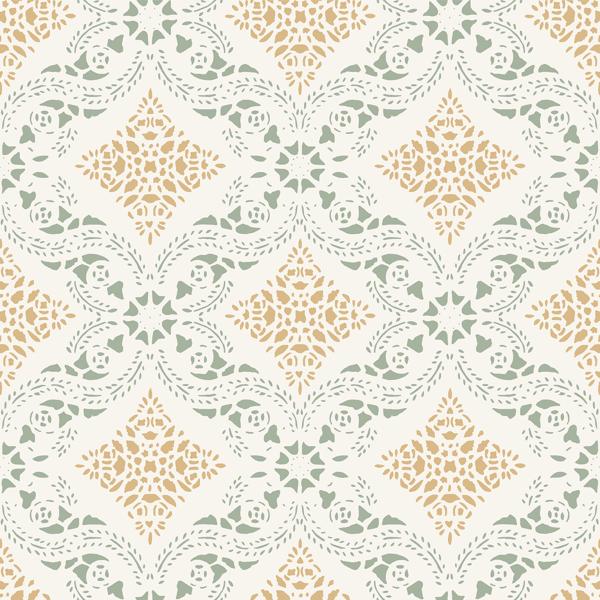 Sample - Wdr1061-Wt | Morrissey, Yellow Geometric - Winfield Thybony Wallpaper - Wdr1061.Wt.0
