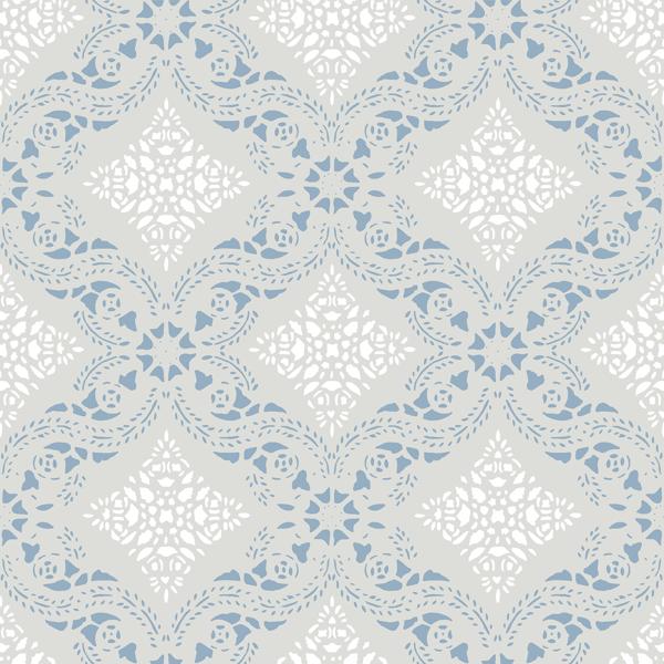 Sample - Wdr1063-Wt | Morrissey, Blue Geometric - Winfield Thybony Wallpaper - Wdr1063.Wt.0