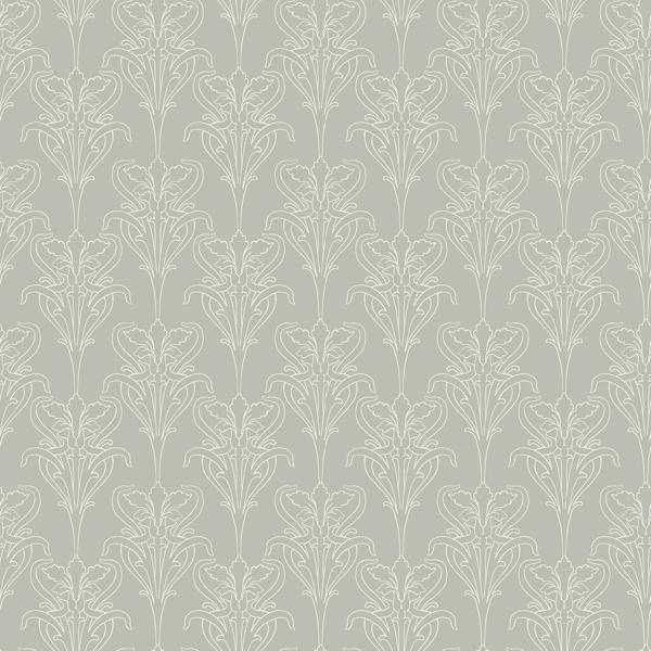 Sample - Wdr1064-Wt | Alice, Grey Botanical - Winfield Thybony Wallpaper - Wdr1064.Wt.0