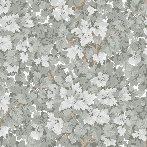 Sample - Wdr2002-Wt | Walden, Grey Botanical - Winfield Thybony Wallpaper - Wdr2002.Wt.0