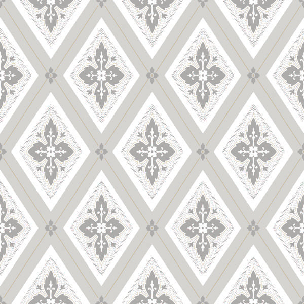 Sample - Wdr2016-Wt | Lily, Grey Diamond - Winfield Thybony Wallpaper - Wdr2016.Wt.0