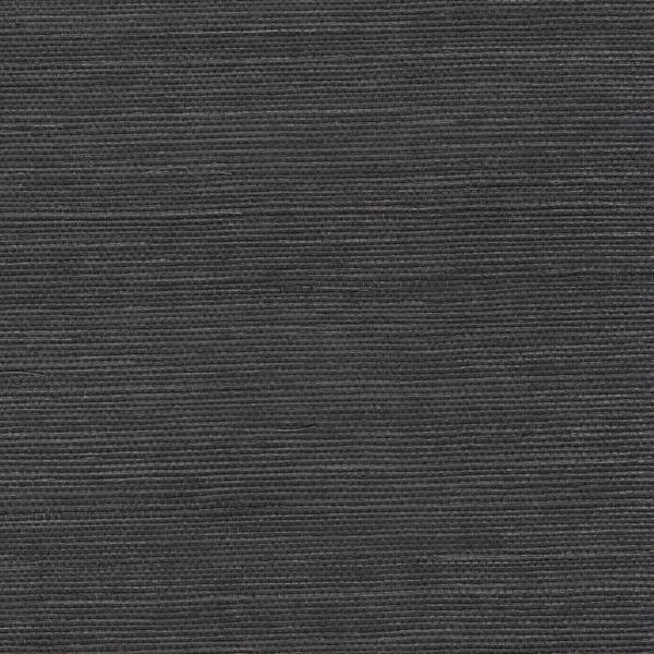 Sample - Wnr2092-Wt | Chiyo Sisal, Black Solid - Winfield Thybony Wallpaper - Wnr2092.Wt.0