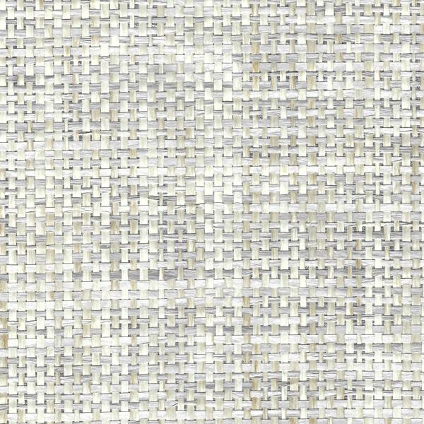 Sample - Wnr2104-Wt | Large Noshi Weave, Grey Solid - Winfield Thybony Wallpaper - Wnr2104.Wt.0