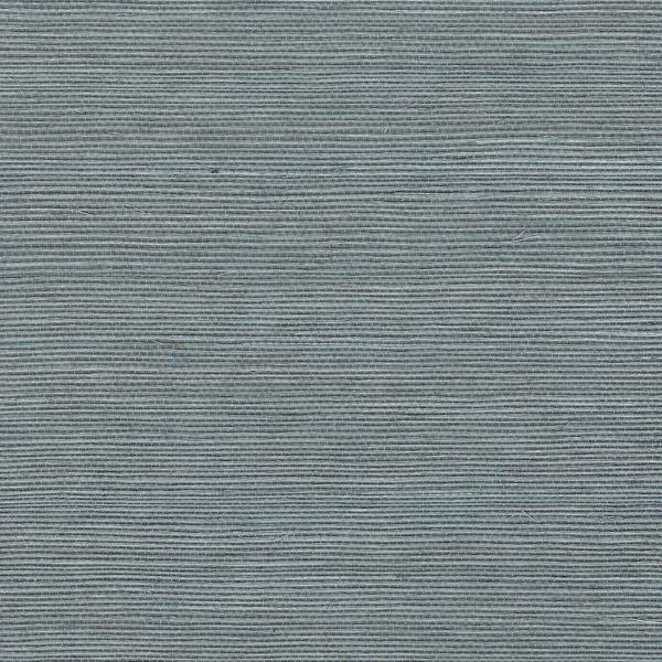Sample - Wnr2124-Wt | Chiyo Sisal, Blue Solid - Winfield Thybony Wallpaper - Wnr2124.Wt.0