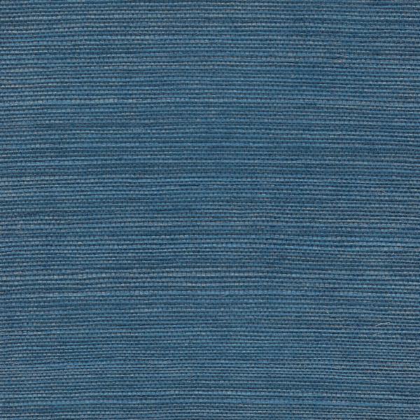 Sample - Wnr2126-Wt | Chiyo Sisal, Blue Solid - Winfield Thybony Wallpaper - Wnr2126.Wt.0