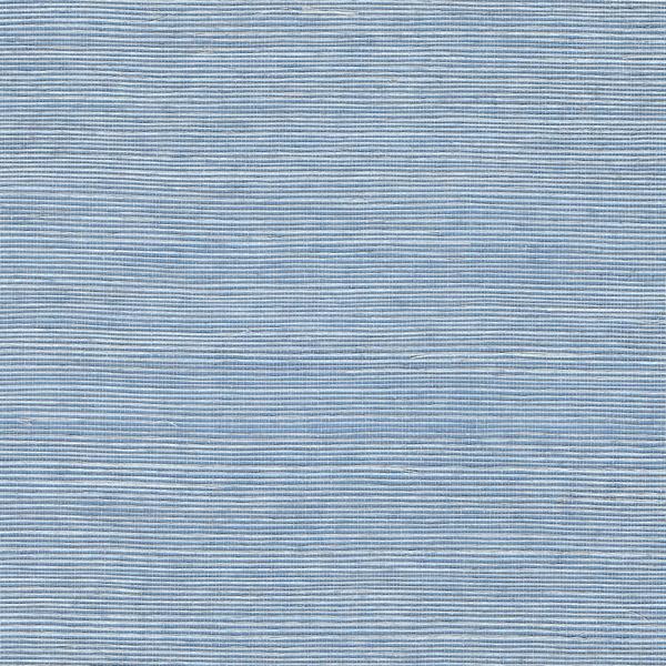 Sample - Wnr2129-Wt | Chiyo Sisal, Blue Solid - Winfield Thybony Wallpaper - Wnr2129.Wt.0