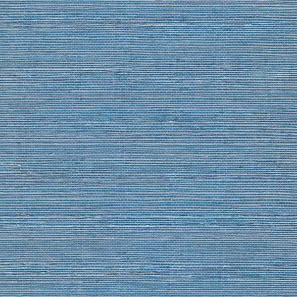 Sample - Wnr2132-Wt | Chiyo Sisal, Blue Solid - Winfield Thybony Wallpaper - Wnr2132.Wt.0