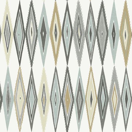 Purchase Wtk20008.Wt.0 Bowfin, Grey Geometric - Winfield Thybony Wallpaper