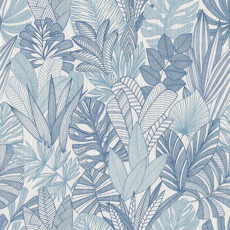 Sample - Wtk20202.Wt.0 | Cornish Lane, Blue Botanical - Winfield Thybony Wallpaper