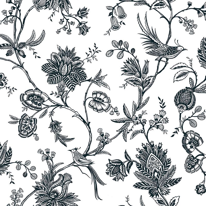 Sample - Wtk20500.Wt.0 | Maloney, Black Jacobean - Winfield Thybony Wallpaper