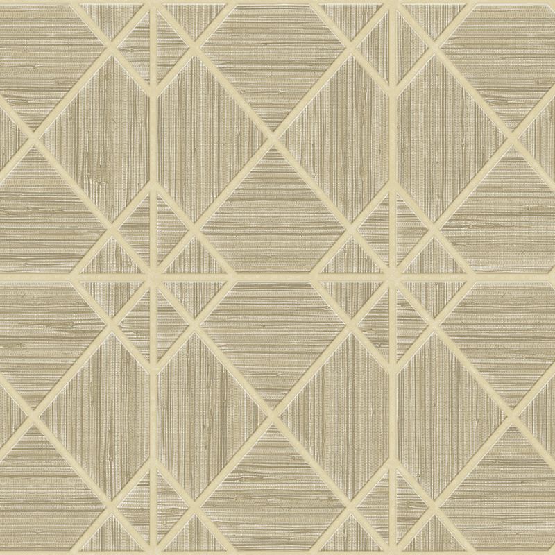 Sample - Wtk20605.Wt.0 | Midway Ave, Beige Geometric - Winfield Thybony Wallpaper