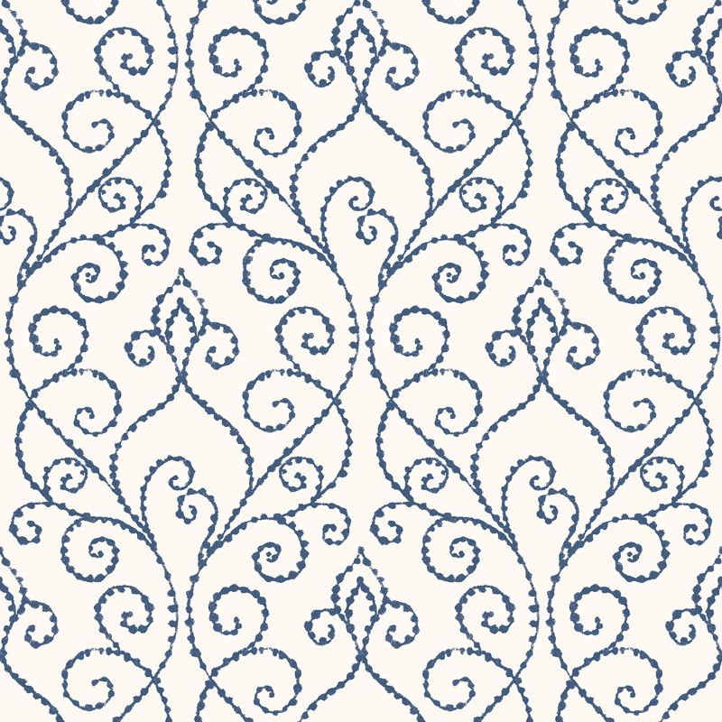 Purchase Wtk21102.Wt.0 Sea Lore, Blue Trellis - Winfield Thybony Wallpaper