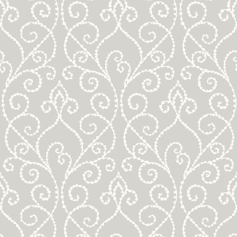 Sample - Wtk21118.Wt.0 | Sea Lore, Grey Trellis - Winfield Thybony Wallpaper