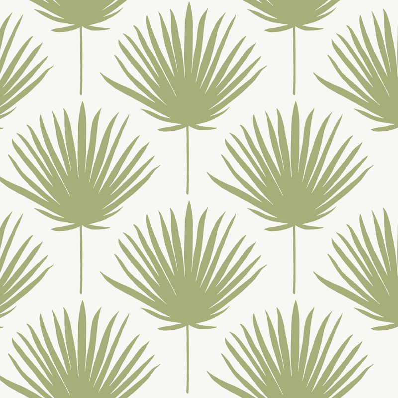 Sample - Wtk21204.Wt.0 | Shore Front, Green Tropical - Winfield Thybony Wallpaper