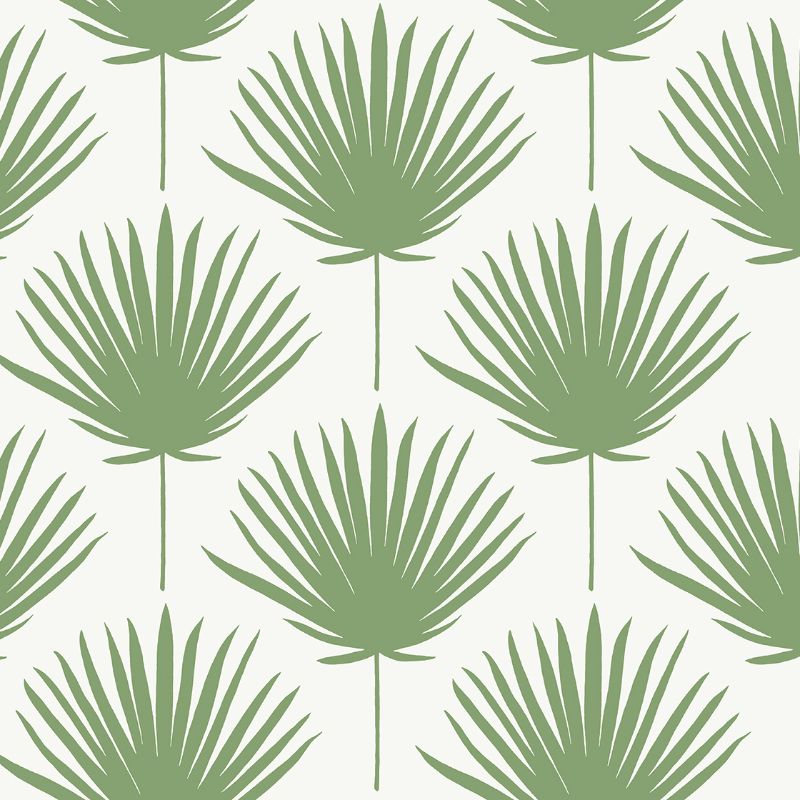Sample - Wtk21214.Wt.0 | Shore Front, Green Tropical - Winfield Thybony Wallpaper