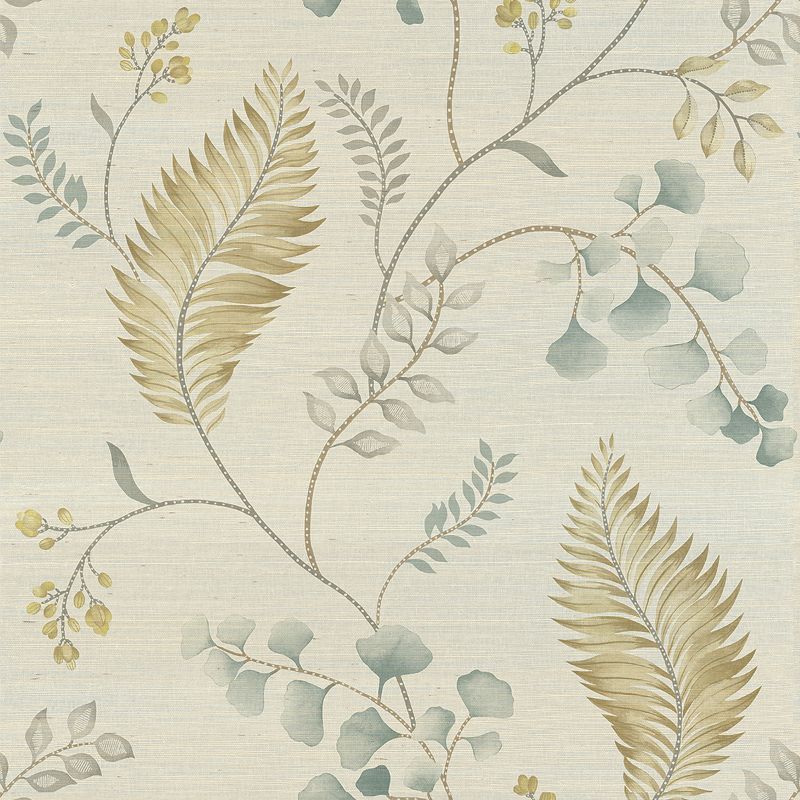 Sample - Wtk21805.Wt.0 | Cypress, Beige Botanical - Winfield Thybony Wallpaper