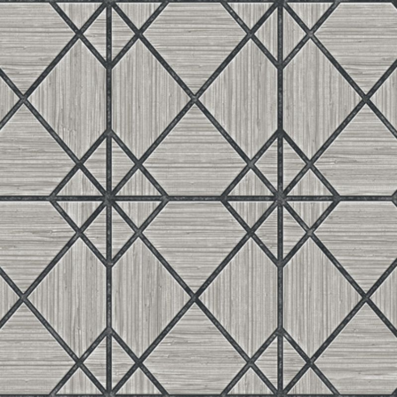 Sample - Wtk25610.Wt.0 | Midway Ave 54, Grey Geometric - Winfield Thybony Wallpaper