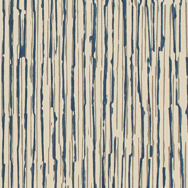 Sample - WTN1019.WT.0 Wave Blue Modern by Winfield Thybony Wallpaper