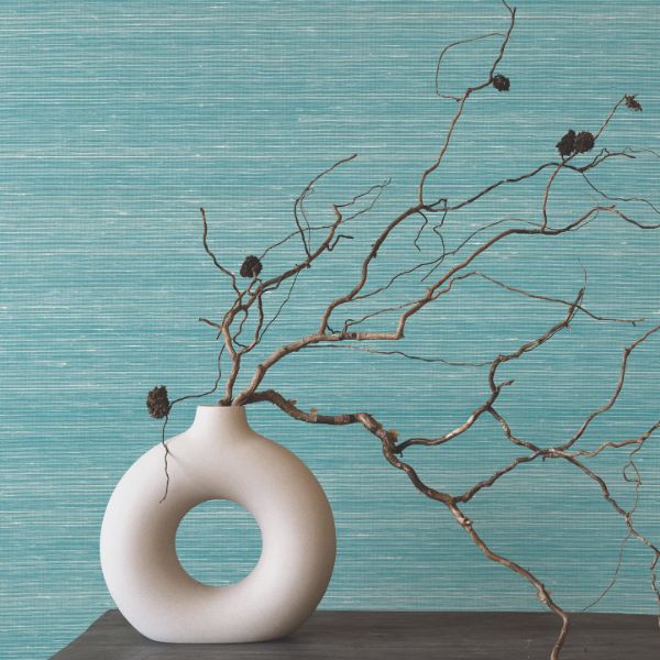 Purchase Ygl7029 | Natural Palette Resource, Smooth Abaca Deep Sea - Ronald Redding Wallpaper