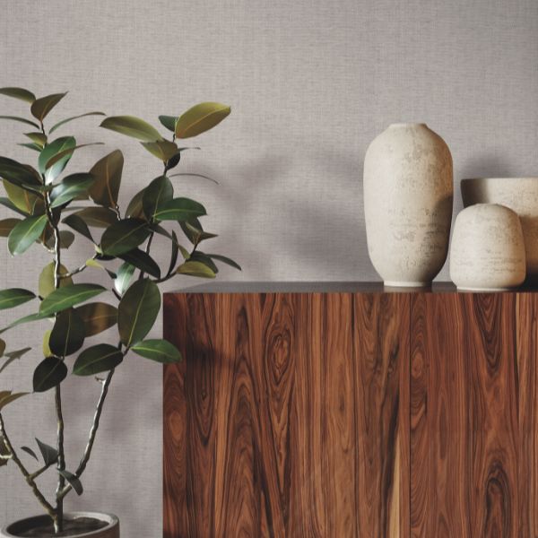 Purchase Ygl7040 | Natural Palette Resource, Check Paperweave Ash - Ronald Redding Wallpaper