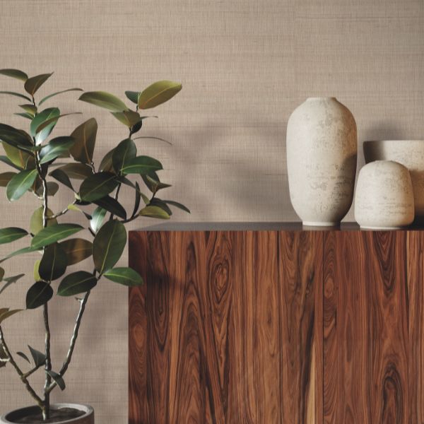Purchase Ygl7073 | Natural Palette Resource, Refined Abaca Almond - Ronald Redding Wallpaper