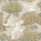 Purchase Za8009 | Tea Garden Ii, Sprig & Heron Beige - Ronald Redding Wallpaper