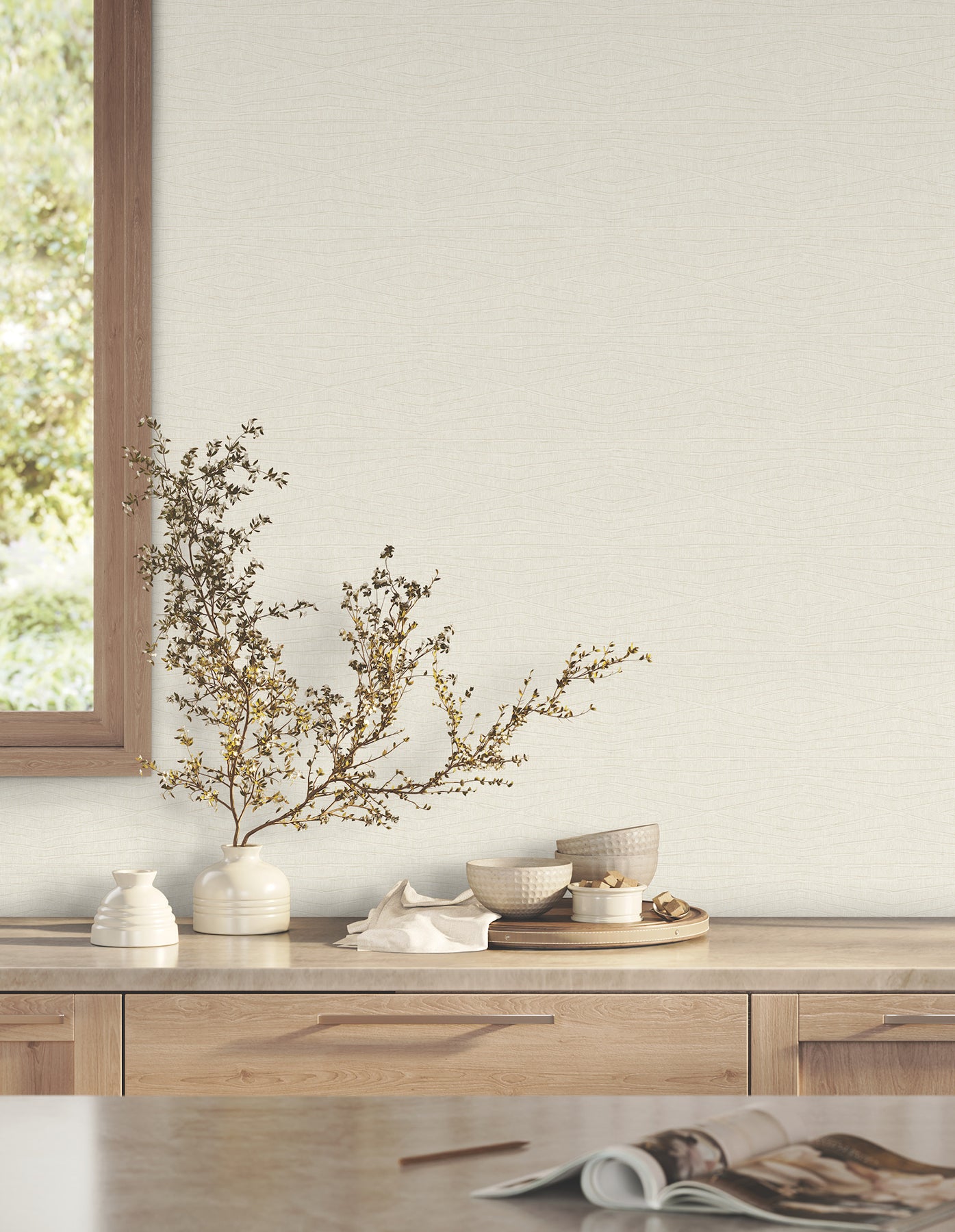 Purchase Za8014 | Tea Garden Ii, Daystone Pearl - Ronald Redding Wallpaper