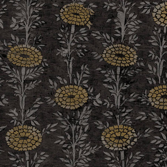 Purchase Za8017 | Tea Garden Ii, French Marigold Black & Gold - Ronald Redding Wallpaper
