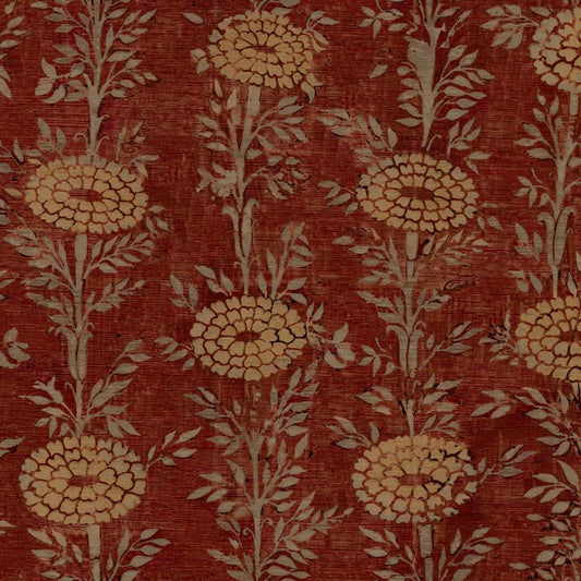 Purchase Za8019 | Tea Garden Ii, French Marigold Red & Gold - Ronald Redding Wallpaper