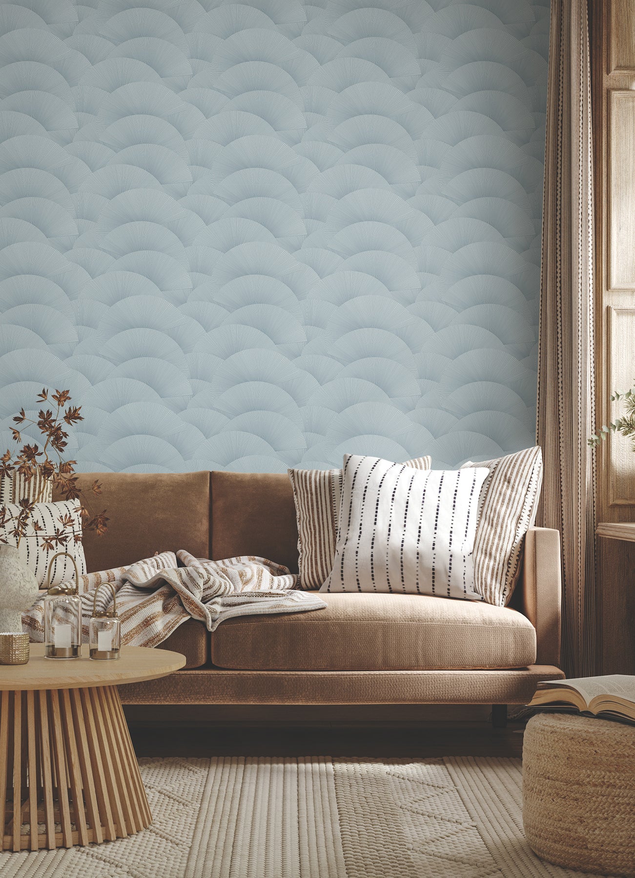 Purchase Za8025 | Tea Garden Ii, Morning Shell Blue - Ronald Redding Wallpaper