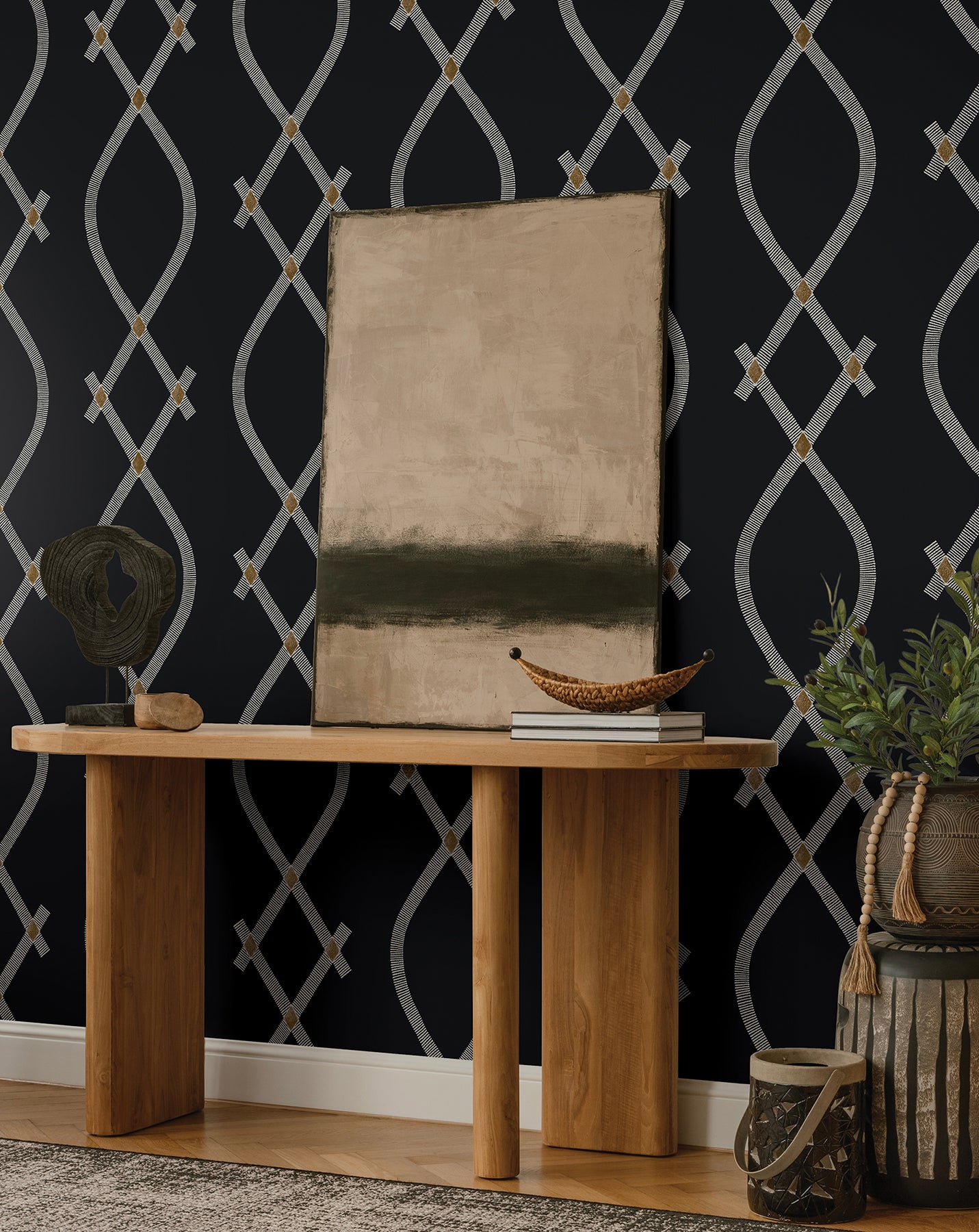 Purchase Za8031 | Tea Garden Ii, Ellena Black - Ronald Redding Wallpaper