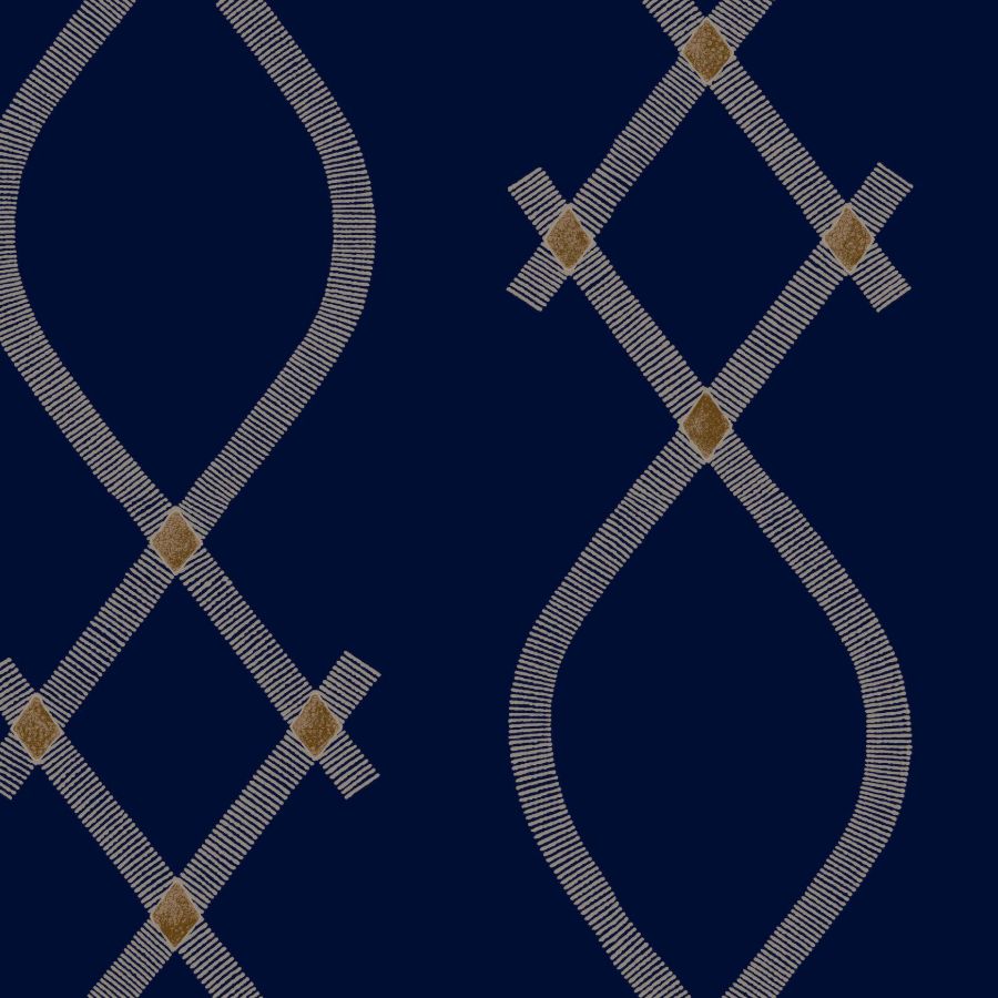 Purchase Za8032 | Tea Garden Ii, Ellena Navy - Ronald Redding Wallpaper