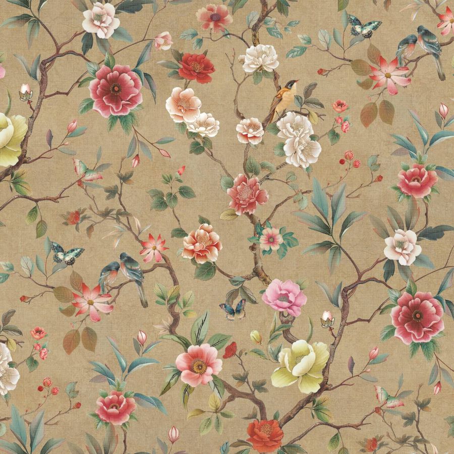 Purchase Za8037 | Tea Garden Ii, Kimora'S Garden Linen - Ronald Redding Wallpaper