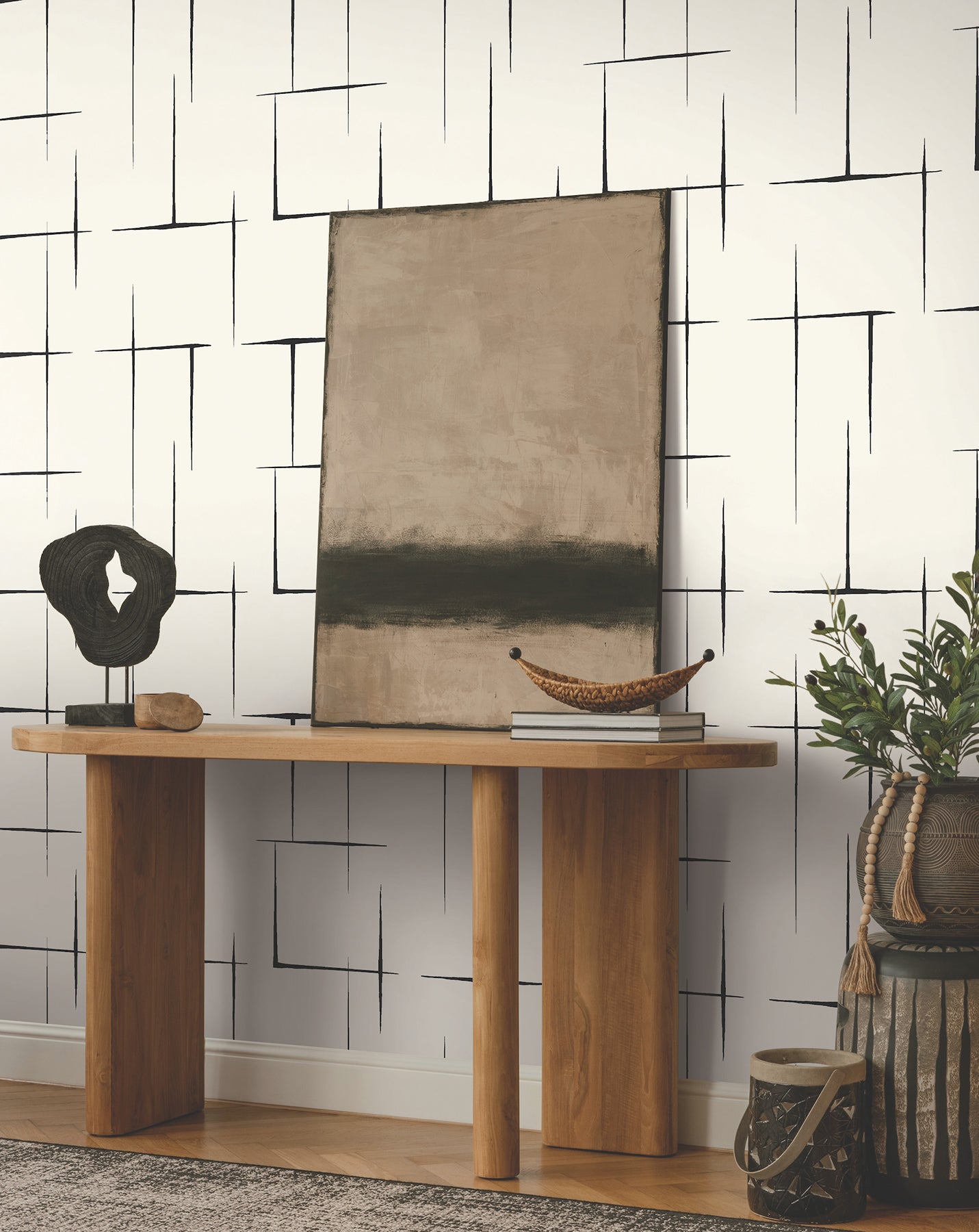 Purchase Za8051 | Tea Garden Ii, Malia Black & White - Ronald Redding Wallpaper