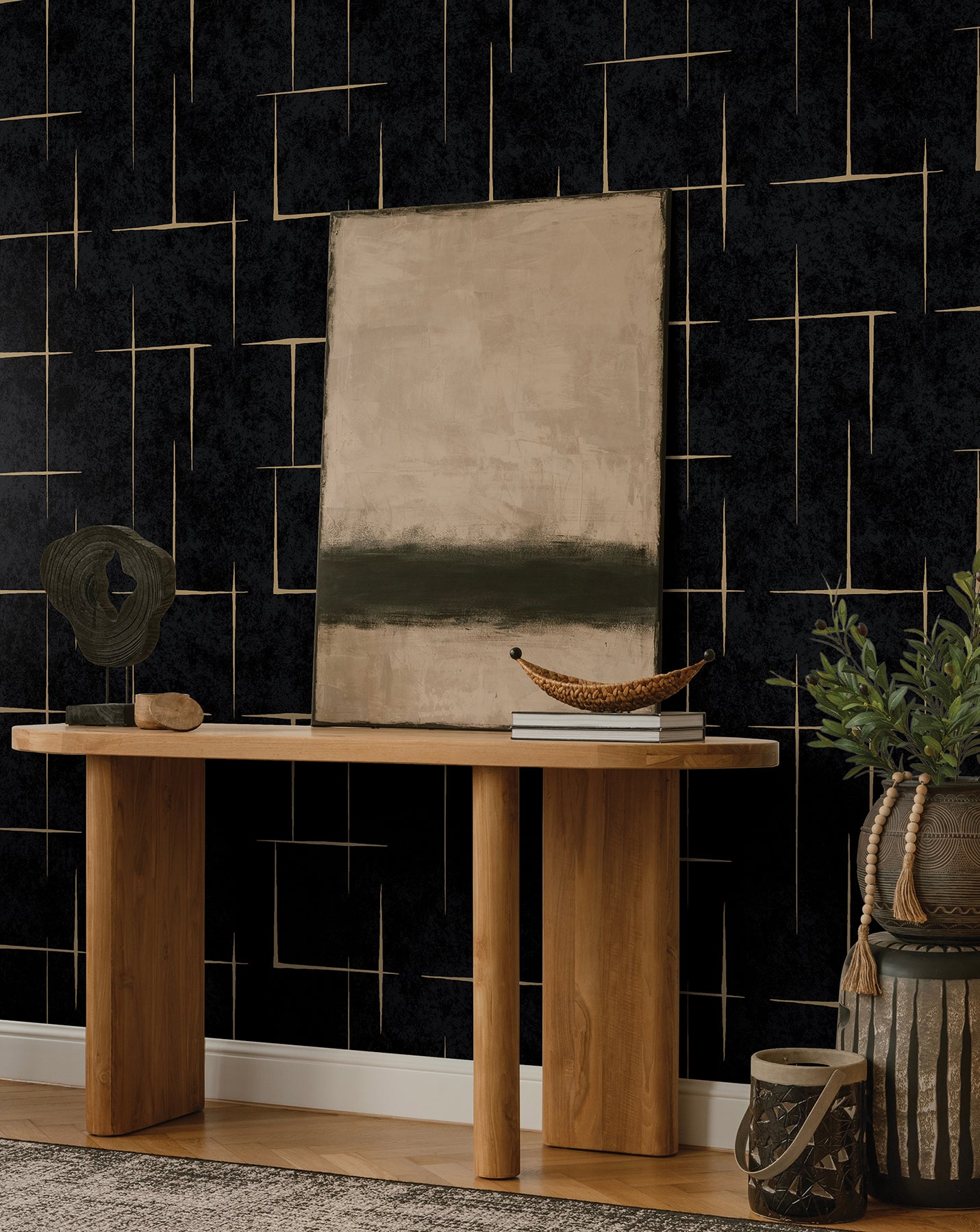 Purchase Za8054 | Tea Garden Ii, Malia Gold & Black - Ronald Redding Wallpaper