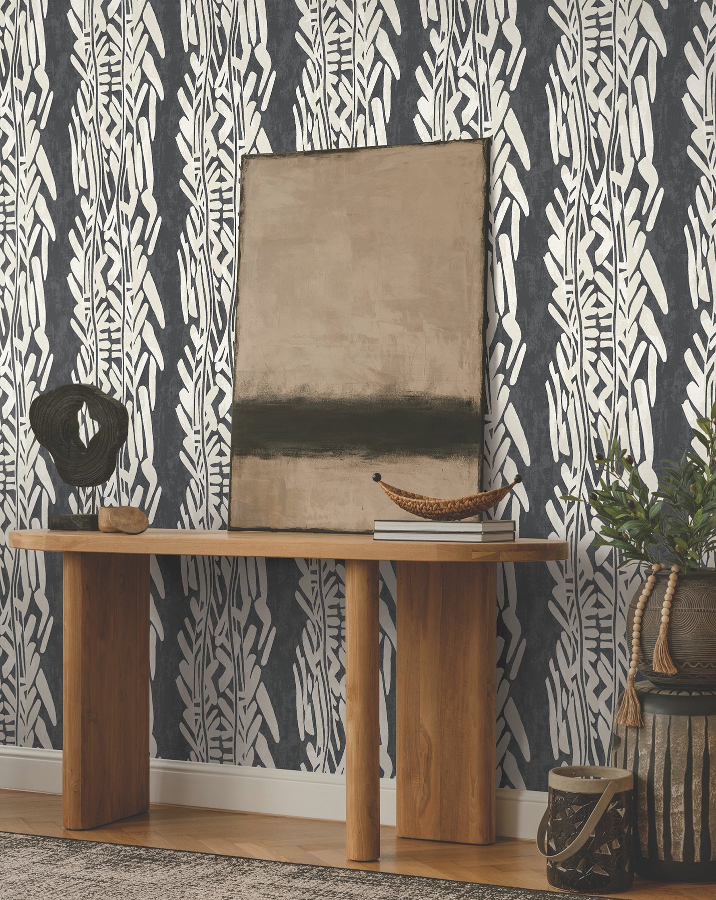Purchase Za8062 | Tea Garden Ii, Timira Charcoal - Ronald Redding Wallpaper