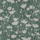 Purchase Za8068 | Tea Garden Ii, Shimmering Poppies Green & Silver - Ronald Redding Wallpaper