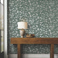 Purchase Za8068 | Tea Garden Ii, Shimmering Poppies Green & Silver - Ronald Redding Wallpaper